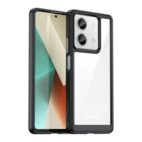Dėklas telefonui Xiaomi Redmi Note 13 5G su gelio rėmeliu - juodas