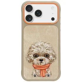 Nimmy Big Eyed Pet 2.0 Šuns dėklas telefonui iPhone 17 Pro Max - smėlinė