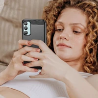 Tech-Protect TPUCarbon dėklas telefonui Samsung Galaxy M15 5G - juodas