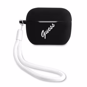 AirPods Pro dėklas Guess GUACAPLSVSBW juodas/baltas Silikon Vintage