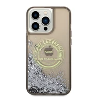 Karl Lagerfeld Liquid Glitter RSG dėklas telefonui iPhone 14 Pro Max - juodas