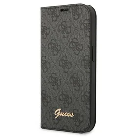 Dėklas telefonui Guess GUBKP14LHG4SHK iPhone 14 Pro 6.1" - juodas / juodasis logotipas 4G Vintage Gold Logo