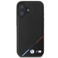 BMW M Perforuotas Trispalvė Linija Magnetinis dėklas telefonui iPhone 16 Plus - juodas