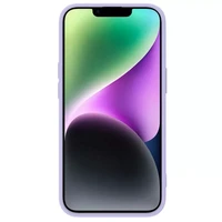 Dėklas Nillkin CamShield Silky Silicone Apple iPhone 15 Plus šviesiai violetinis