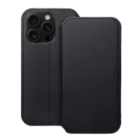 DUAL POCKET knygos tipo dėklas telefonui IPHONE 16 Pro juodas