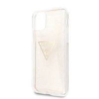 Guess GUHCN58SGTLGO iPhone 11 Pro auksinis/kietas dėklas Glitter Triangle