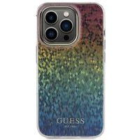 Guess IML Faceted Mirror Disco Iridescent dėklas telefonui iPhone 15 Pro – įvairiaspalvis