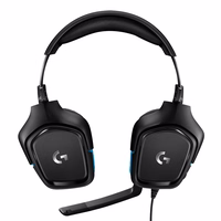 Logitech G 981-000770 Ausinės be mikrofono ir ausinės su mikrofonu Laisvų rankų įranga Vielinis Su lankeliu Žaidimams Juoda, Mėlyna