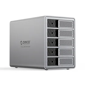 "Orico" 9858T3 5 didelių DAS sprendimų "ProThunder" diskų masyvas su "Thunderbolt 3" 5 x 2,5"/3,5" SATA HDD/SSD - pilkas