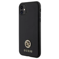 Guess Strass Metal Logo dėklas telefonui iPhone 11 / Xr 6.1" - Juodas