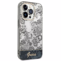 Guess GUHCP14LHGPLHG iPhone 14 Pro 6.1 pilkas / pilkas kietasis dėklas Porcelain Collection