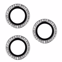 Apsauginis stiklas HARD DIAMOND foto objektyvui iPhone 14 Pro/14 Pro Max, sidabrinis (3 vnt.)