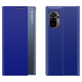 Dėklas telefonui knygos tipo su išmaniuoju langu Xiaomi Redmi K40 Pro+ / K40 Pro / K40 / Poco F3 - mėlynas