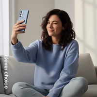 Crong Hybrid Matte Magnetic - MagSafe dėklas Samsung Galaxy S26 (mėlynas)