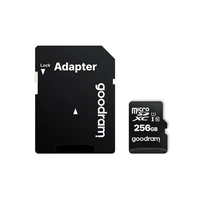 GOODRAM atminties kortelė microSD 256GB 100MB/s 10 klasė UHS I su adapteriu SD