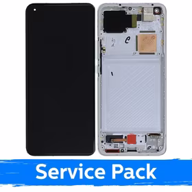 LCD ekranas suderinamas su Xiaomi Mi 11 Ultra su rėmeliu / Ceramic White / (Service Pack)