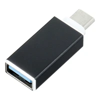 Adapteris OTG USB A 3.0 (moteriškas) į Type C (vyriškas) juodas