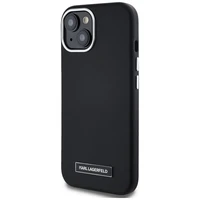 Karl Lagerfeld FW Metal Plate Magnetinis iPhone 15 dėklas - juodas