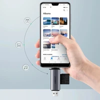 Atminties kortelių skaitytuvas Ugreen CM185 USB-A 3.0/USB-C 3.1 to TF/SD (50706) pilkas