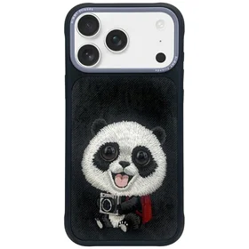 Nimmy Big Eyed Pet 2.0 pandos dėklas telefonui iPhone 17 Pro - juodas