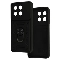 Dėklas telefonui Slide Camera Armor Case Xiaomi Poco X6 Pro 5G juodas