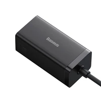 Baseus greitas įkroviklis GaN5 Pro HUB HDMI 2 x USB-C / USB-A / HDMI 4K 30Hz 1.5m juodas + USB-C laidas - USB-C 100W 40Gb/s (USB4) 1m (CCGP110201)
