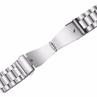 Puro METAL Nerūdijančio plieno Samsung Galaxy Watch 4 / 4 Classic / 5 / 5 Pro / 6 / 6 Classic sidabrinė juosta