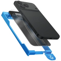 Uniq Optix Exofit Privatumo grūdintas apsauginis stiklas iPhone 17 Pro su aplikatoriumi