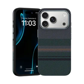 Benks magnetinis Armor Pro Aurora Kevlar 600D dėklas (C069) Iphone 17 Pro telefonui (su kameros valdymo mygtuku)
