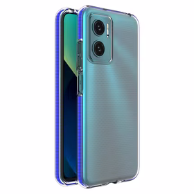 Spring Case dėklas su spalvotu rėmeliu Samsung Galaxy S22 Ultra tamsiai mėlynas