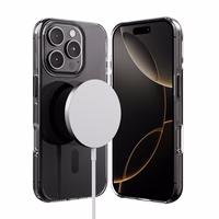 Crong Clear MAG Pro - iPhone 16 Pro MagSafe dėklas (juodas)