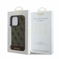 Guess 4G apatinis dėklas telefonui iPhone 16 Pro Max (m) - rudas