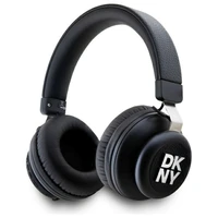 DKNY metalinis logotipas Bluetooth apgaubiančios ausinės - juodos