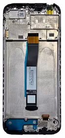 Ekranas Xiaomi Redmi 10C 2022/Poco C40 su lietimui jautriu stikliuku ir rėmeliu Black originalus (service pack)