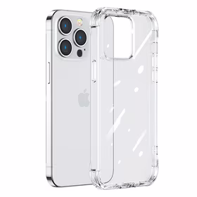 Joyroom Defender serijos dėklas iPhone 14 Pro Max šarvuotas kablio dėklas su stovu skaidrus (JR-14H4)
