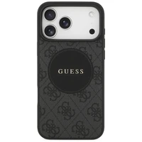 Guess 4G Circle Classic Logo Magnetinis dėklas telefonui iPhone 17 Pro Max - juodas