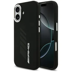 AMG silikoninis Oversize Rhombs MagSafe dėklas iPhone 17 - juodas