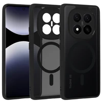 Visiškai matinis Magnētinis dėklas Xiaomi Redmi Note 14 Pro Plus 5G juodas