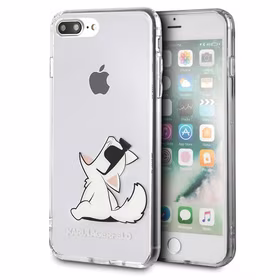 Karl Lagerfeld Choupette Fun dėklas telefonui iPhone 7 / 8 Plus - permatomas