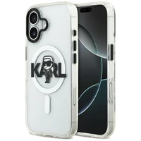 Karl Lagerfeld IML Karl Sketch Logo Magnetinis dėklas telefonui iPhone 17 - permatomas