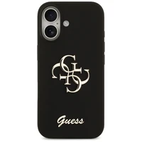 Guess Silicone Big 4G Script dėklas telefonui iPhone 17 juodas