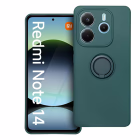 Silikoninis RING dėklas telefonui XIAOMI Redmi Note 14 5G žalias