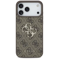 Guess 4G Didelio Logotipo Dėklas telefonui iPhone 17 Pro Max - ruda