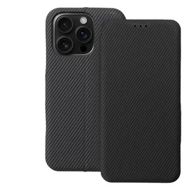 FOLIO šoninis magnetinis knygos tipo dėklas telefonui IPHONE 16 PRO pilkas