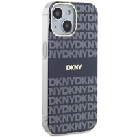 DKNY IML Mono ir juostelės Magnetinis dėklas iPhone 15 / 14 / 13 - mėlyna