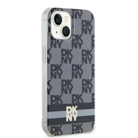 DKNY IML languotas mono raštas ir spausdintos juostelės Magnetinis dėklas iPhone 15 / 14 / 13 - juoda