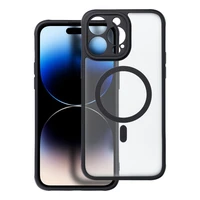 Dėklas telefonui – pilnai matinis magnetinis dėklas, suderinamas su MagSafe IPHONE 14 Pro Max, juodas