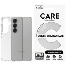 CARE by PanzerGlass Flagship Urban Combat dėklas Samsung Galaxy S25 - skaidrus