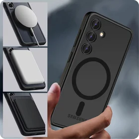 Tech-Protect MagMat Magnetinis dėklas Samsung Galaxy S24 - Matinis juodas