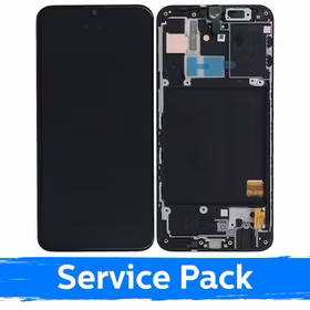 Ekranas skirtas Samsung A405 2019 A40 juodas su rėmeliu (Service Pack)